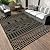 Outdoor Rug Carpet Waterproof 6x9 ft Patio Rug Mat Indoor Outdoor Area Rug for RV Camping Picnic Reversible Lightweight Plastic Straw Outside Rug for Patio Decor Decoration Boho Rug Black Brown