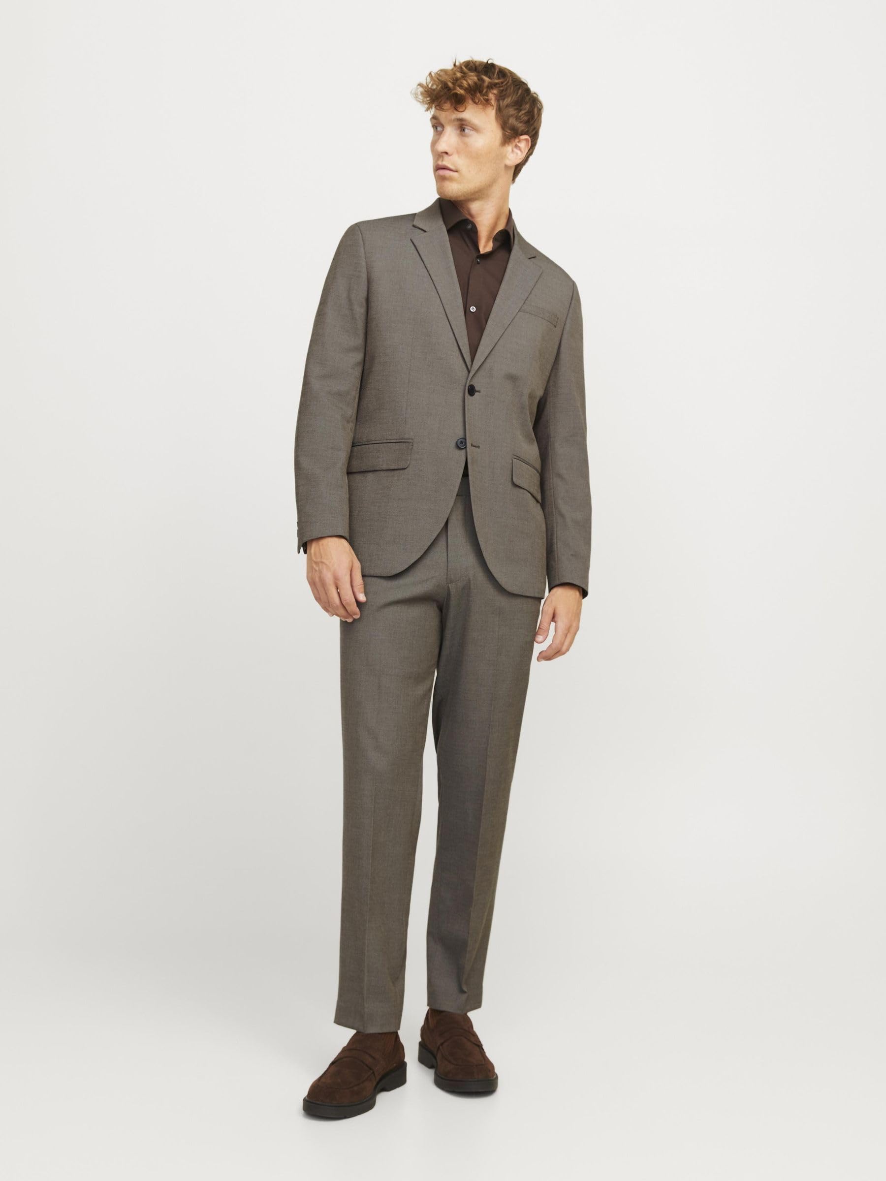 Jack & Jones JPRBUSHWICK Mathew Regular Suit, Greige/Fit:regular Fit, 54