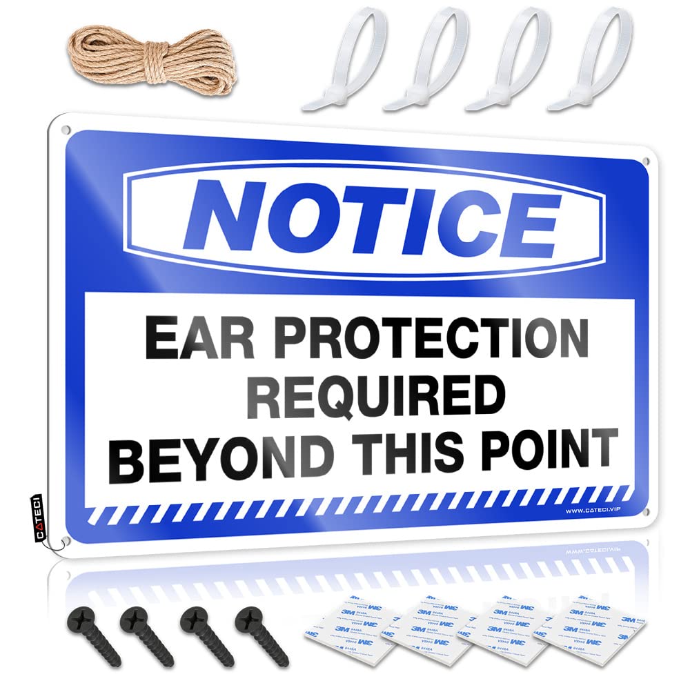 Mwfkkaddb One Color Tin Bar Signs Notice Ear Protection Required Beyond This Point Tin Sign Outdoor Signs And Decor Vintage Coffee Sign(30X40cm)