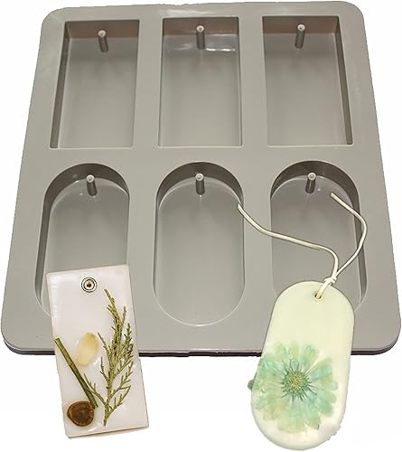 X-Haibei Rectángulo redondo aromaterapia cera vela yeso jabón epoxi silicona molde