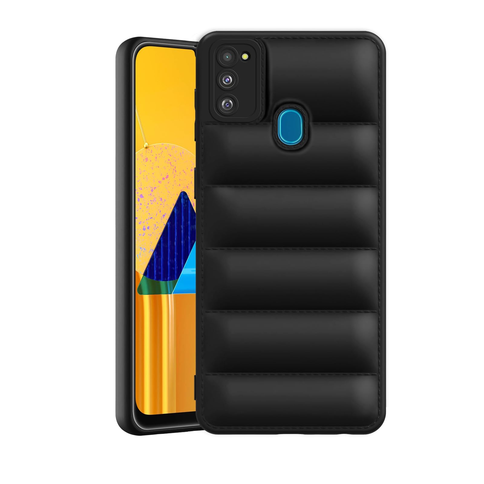 Plus Puffer Case Camera Protection Soft Back Cover for Samsung Galaxy M21 | M21 2021 Edition | M30s - Black (B0CQW8ZBYD) Amazon Price History, Amazon Price Tracker