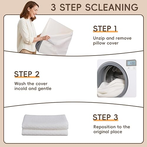 Miniatura 7 de Almohada de cuña para la apnea del sueño, juego de almohada de cuña para después de la cirugía, dormir, alivio del reflujo ácido Gerd, almohada