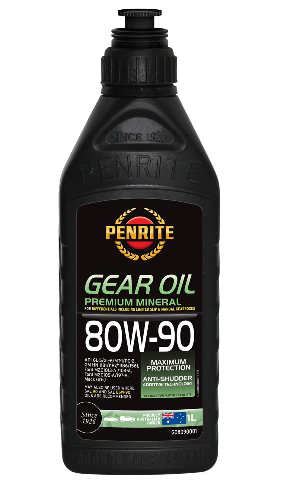 Buy Penrite Gear Oil 80w90 Premium Mineral API GL5/6 MT1, 1 Litre