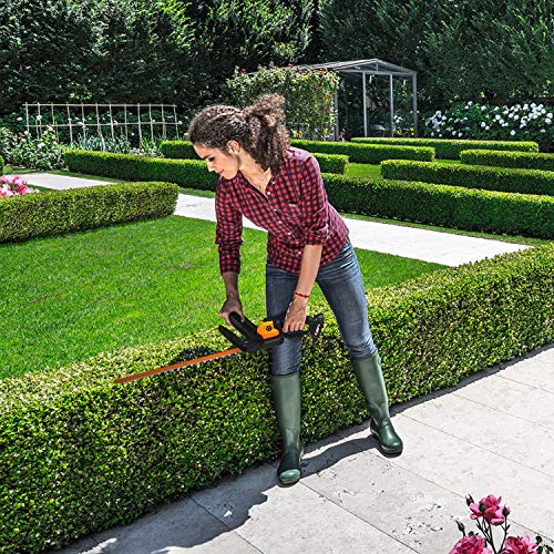 WORX WG261 20V Power Share 22-Inch Cordless Hedge Trimmer, Battery and Charger Included, Black and Orange