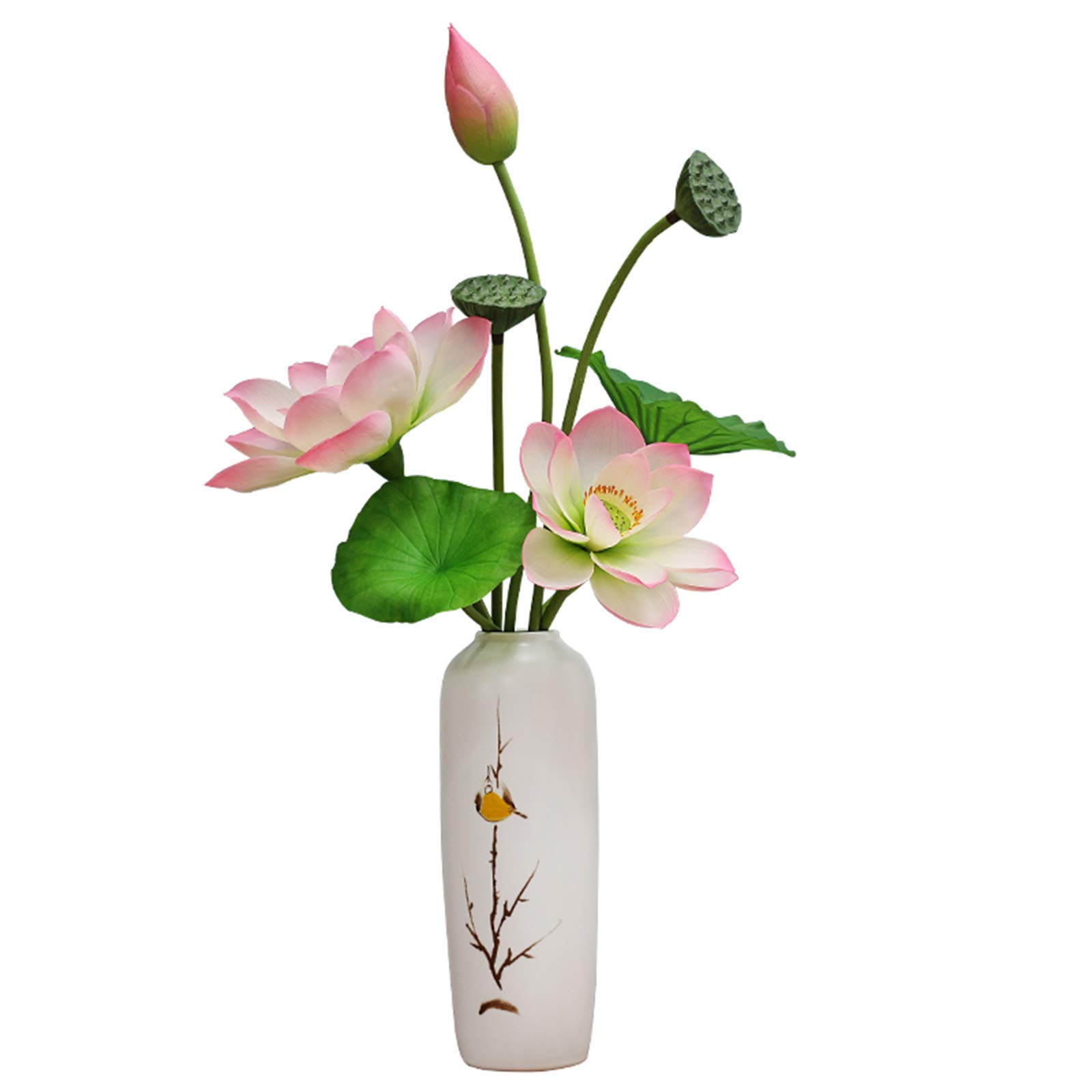 asdchZen Large Vase, Interior Decoration Vase Hotel Lobby Corridor Corner Floor Ceramic Vase