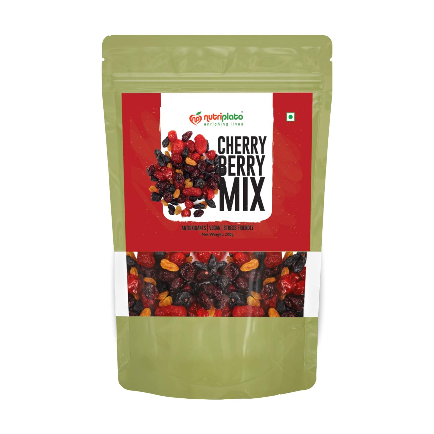 Nutriplato-enriching lives Dry Fruits Mix - Dried Berries Mix - Black Resin, Cherry, Strawberry, Blueberry And Cranberry, 200Gm (B07T1RN9T6) Amazon Price History, Amazon Price Tracker