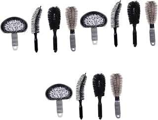 FAVOMOTO 12 Peças Escova De Lavagem De Roda De Carro Escova De Limpeza De Roda De Carro Escova De Fio De Roda Automática Escova De Lavagem De Pneu Escova De Detalhamento De Aro De Carro