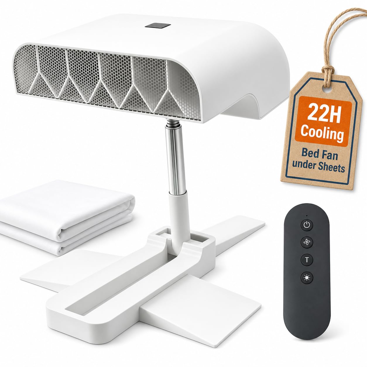 Bed Fan under Sheets Blanket, Breezel Cooling Fan for Hot Sleepers