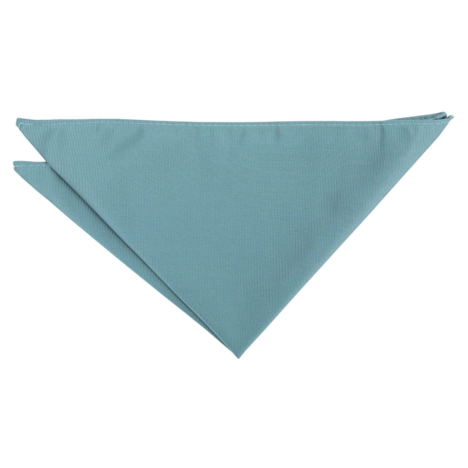 DQT Mens Plain Twill Pocket Square - Wedding, Business & Formal Suit Handkerchief - Teal