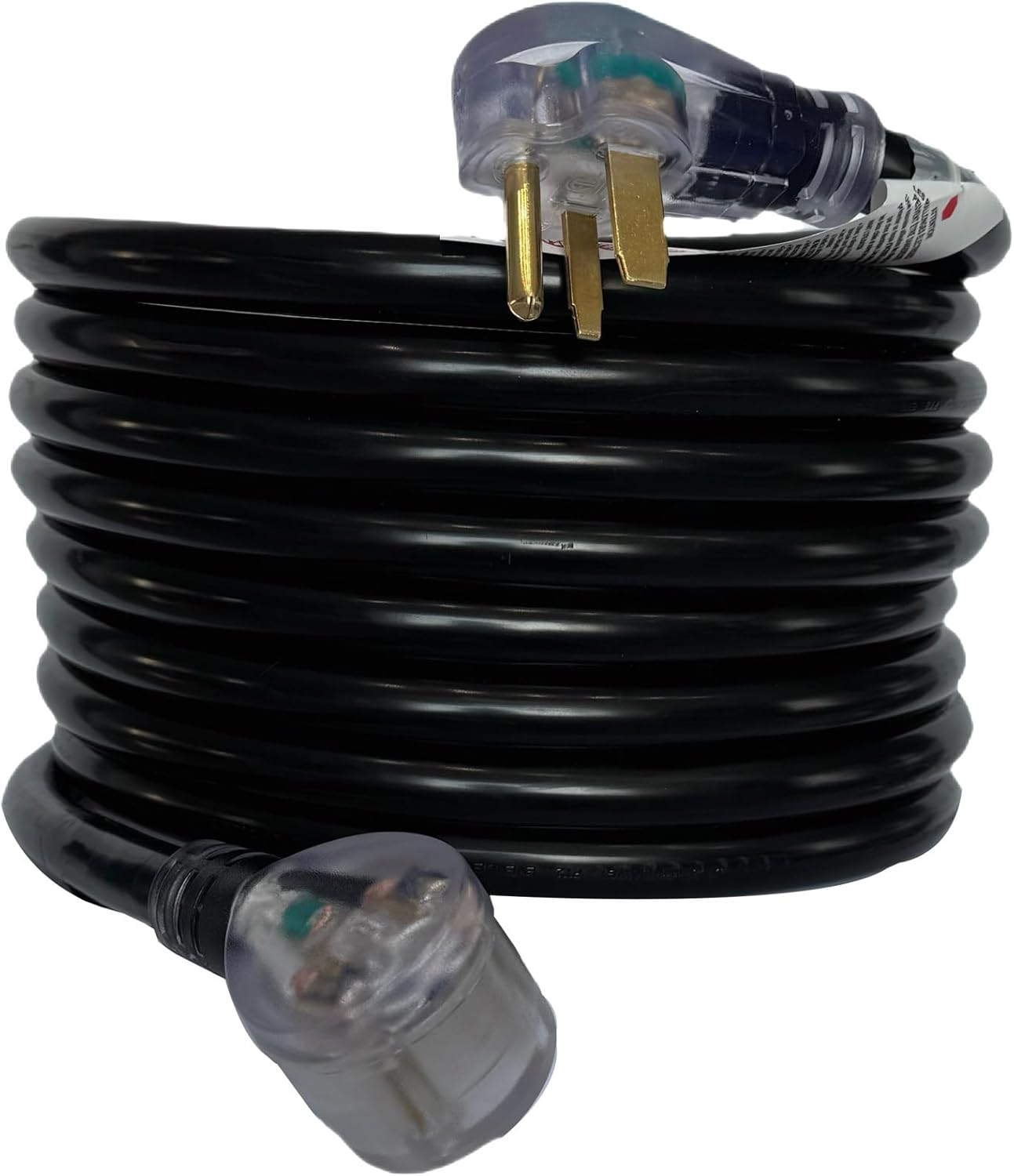 25FT 220V 40AMP Welder Extension Cord, 8 Gauge Heavy Duty Industrial NEMA 6-50 Welding Machine Cord with Lighted End for MIG TIG, ETL Listed