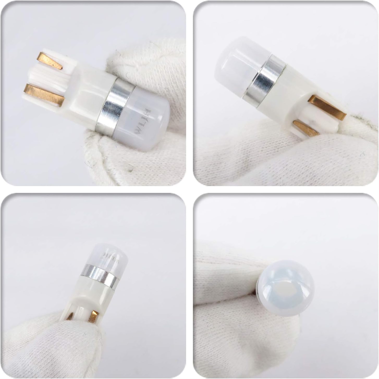 WLJH Extremely Bright White Dash Instrument Cluster Panel Gauge Bulbs + Climate Control Lights + Clock Light Led Kits For Lexus Is300 2001-2005, Pack of 12