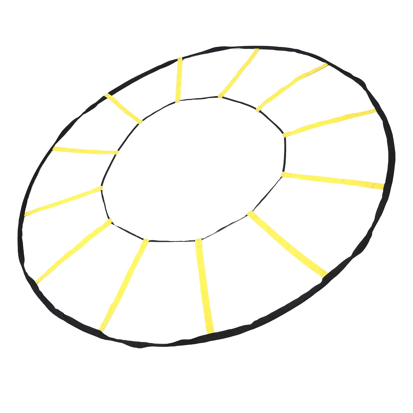 Pongnas Scala Circolare da Allenamento – Scala in Nylon a 12 Pioli per velocità e Coordinazione per Esercizi di Calcio, Basket e Calcio – Design Portatile per Interni/Esterni con Borsa per Il