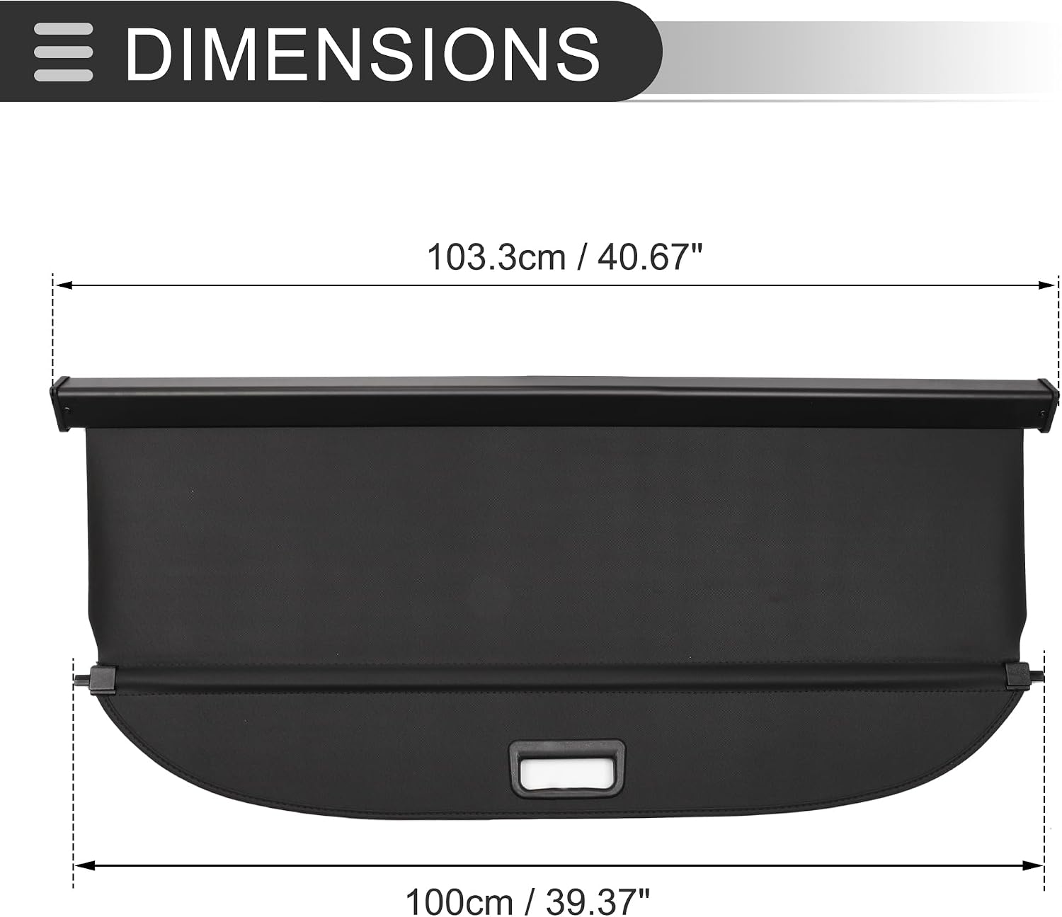 Motoforti Car Trunk Retractable Cargo Cover for Lexus NX NX250 NX350 NX350h NX450h+ 2023 2024 Trunk Cargo Cover, Canvas, with Accessories, Gloss Black