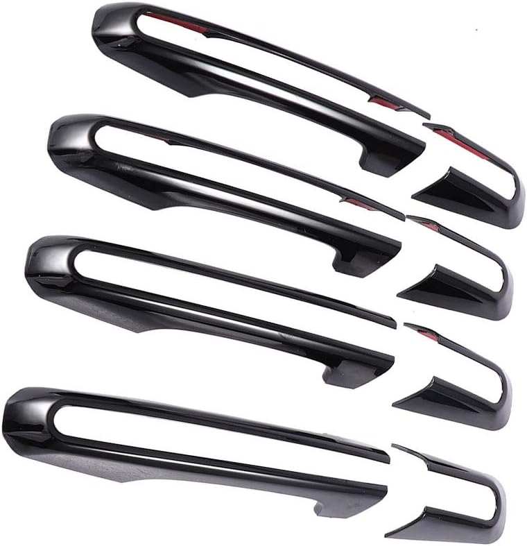 Akozon Exterior Door Handle Cover 8Pcs Car Exterior Side Door Handle Cover Trim Frame for Sport Evoque Discovery Sport Discovery 5
