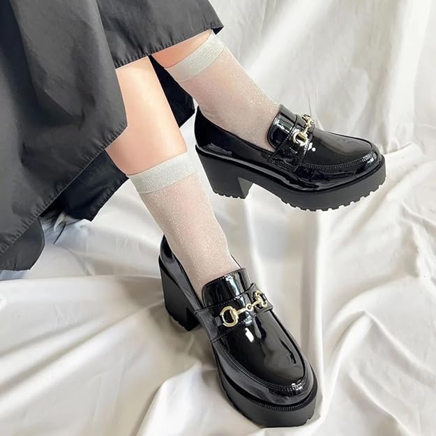 Amazon | 21694 ビットローファーレディース 厚底 可愛い 地雷系