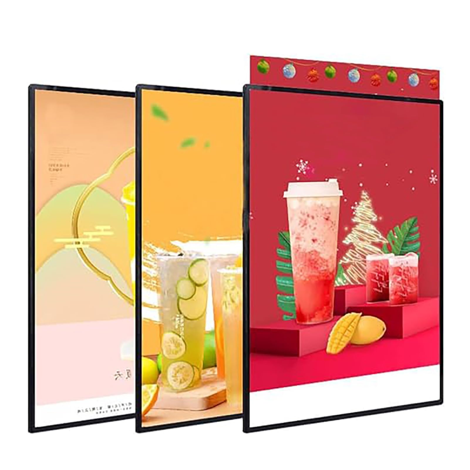 Cartel de caja de luz LED, marco de exhibición publicitario para interiores para restaurantes y cafeterías, marco publicitario enchufable para bares y negocios de alimentos