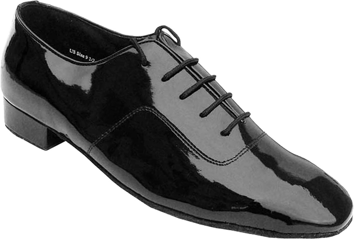 Very Fine Dance Shoes Men's Salsa Ballroom Tango Latin Dance Shoes Style 917101 Bundle with Dance Shoe Wire Brush, Square Black Patent 12 M US Heel 1 Inch