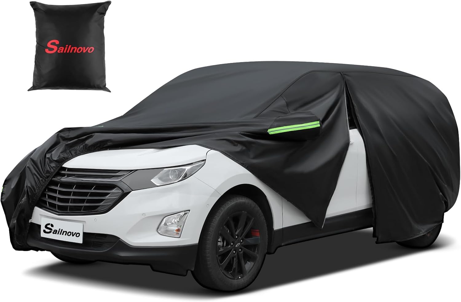Sailnovo Autoabdeckung Wasserdicht,7 Schichten Coupé Autoplane Outdoor UV-Schutz Allwetter Universelle Passform mit Reißverschluss für Toyota RAV4, Honda CRV, Nissan Rogue,X-Trail(SUV 460*182*150cm)