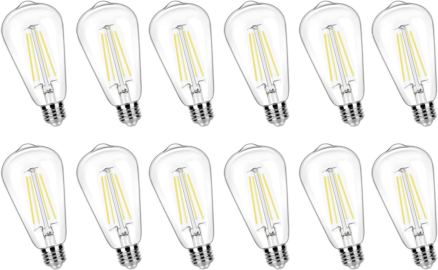 12 Pack LED Bulbs 100W Equivalent, 5000K Daylight, 9W, High Bright 1250LM, E26 Medium Base, Vintage Light Bulb for Home Lighting Fixtures, Non-Dim, CRI90