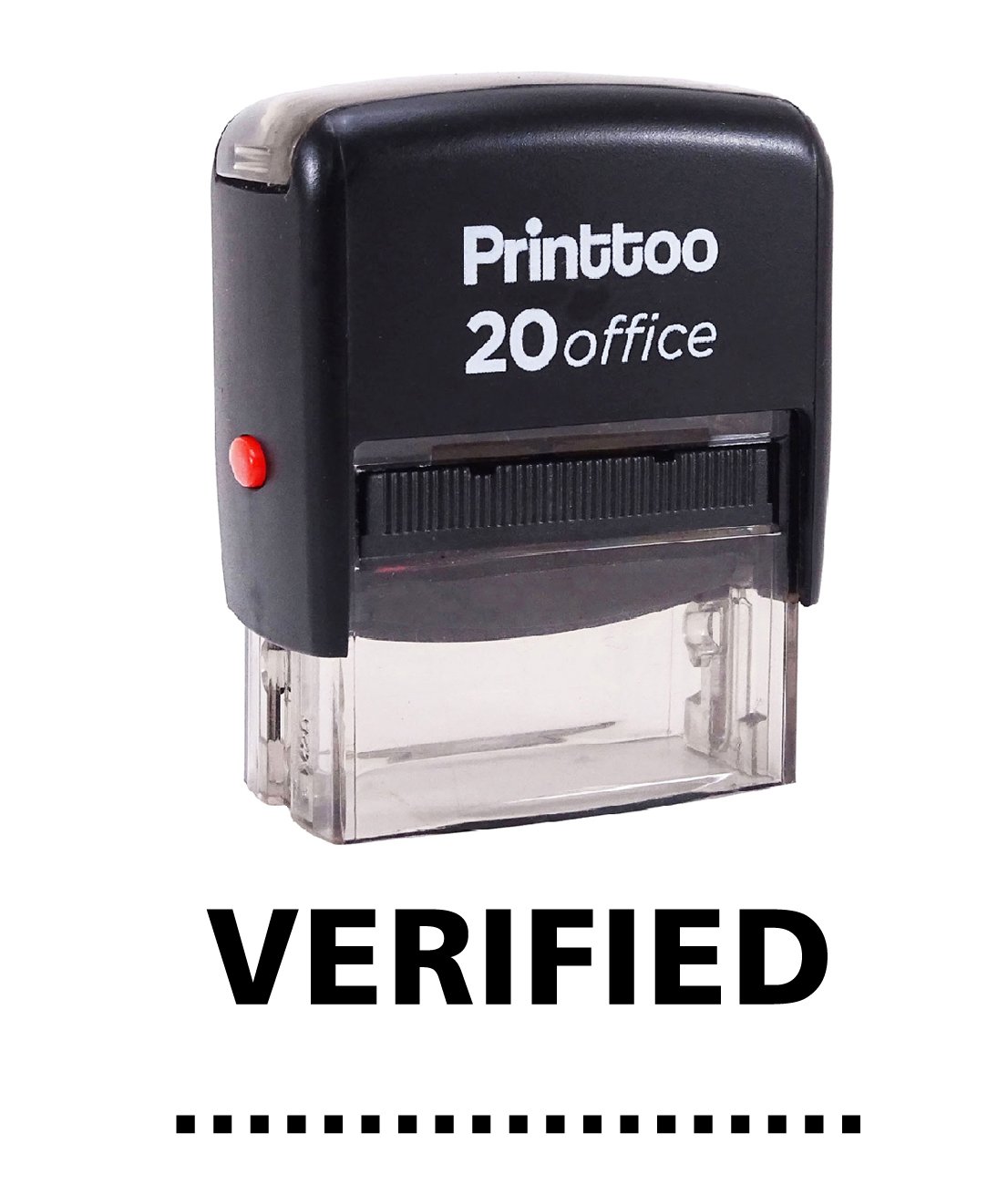 Printtoo Custom Stamp Verified Office Stationary Self Inking Rubber Stamp-Black