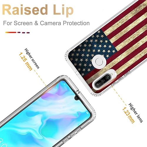 Miniatura 9 de Funda para Huawei P30 LiteNova 4E MAR-LX3A con protector de pantalla de vidrio templado, funda protectora de cuerpo completo con bonito patrón de
