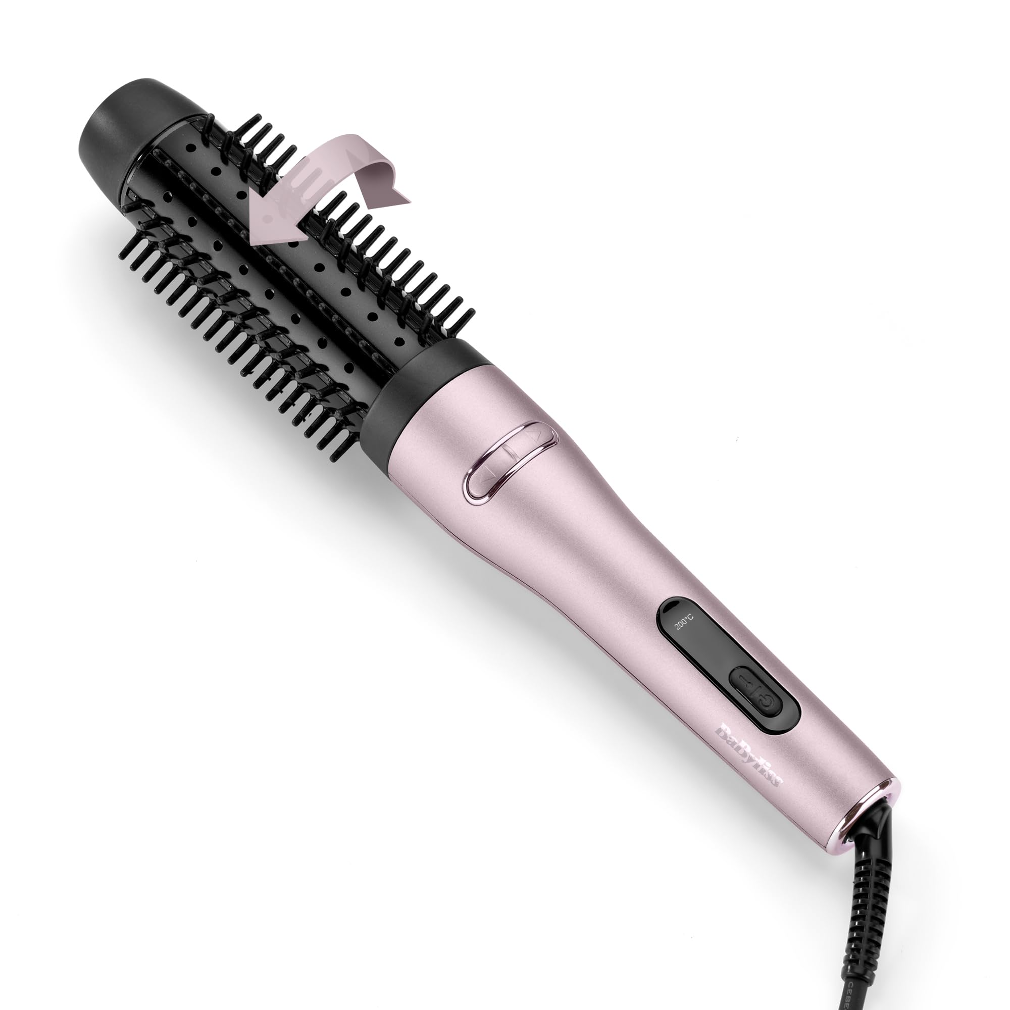 BaByliss Smooth Hot Brush, Spazzola Riscaldata Rotante da 42 mm, Lilla
