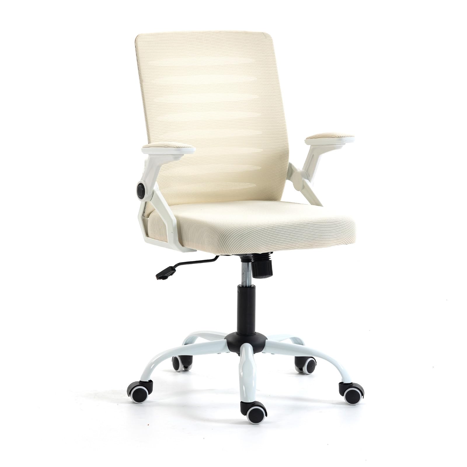 Panana Mesh Back Office Chair Rolling Ergonomic Desk Chair with Wheels Adjustable Height Task Chair (Beige)