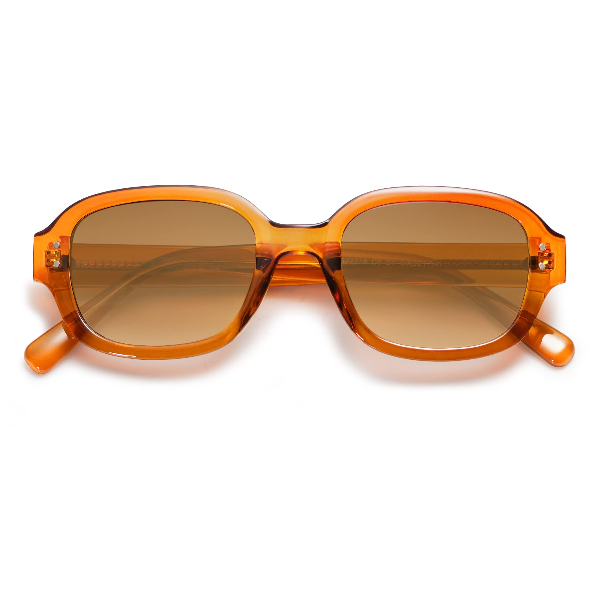 SOJOSRectangle Sunglasses for Women Vintage Trendy Outdoor Travel Sun Glasses Square Frame SJ2218Global Recycled StandardGlobal Recycled StandardGlobal Recycled Standard