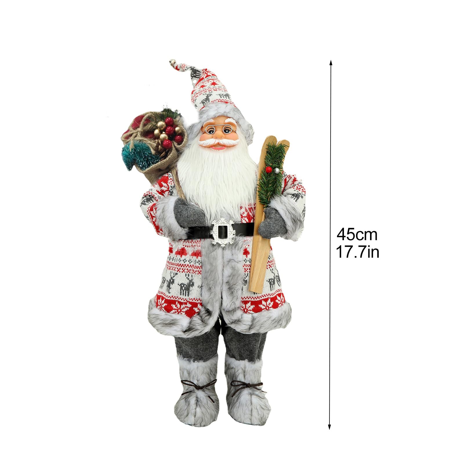 Bambola Di Babbo Natale In PVC – Decorazione Natalizia 10.5 Cm – Rosso Tradizionale – Per Albero, Tavolo, Regalo