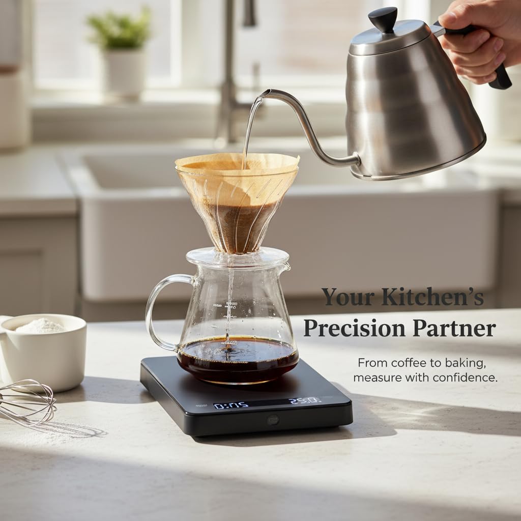 Báscula para Café, Cocina Electrónica, x35 3kg/0.1g con alfombrilla