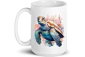 Captivating Ceramic Coffee Mug: Embracing the Grace of Sea Turtles