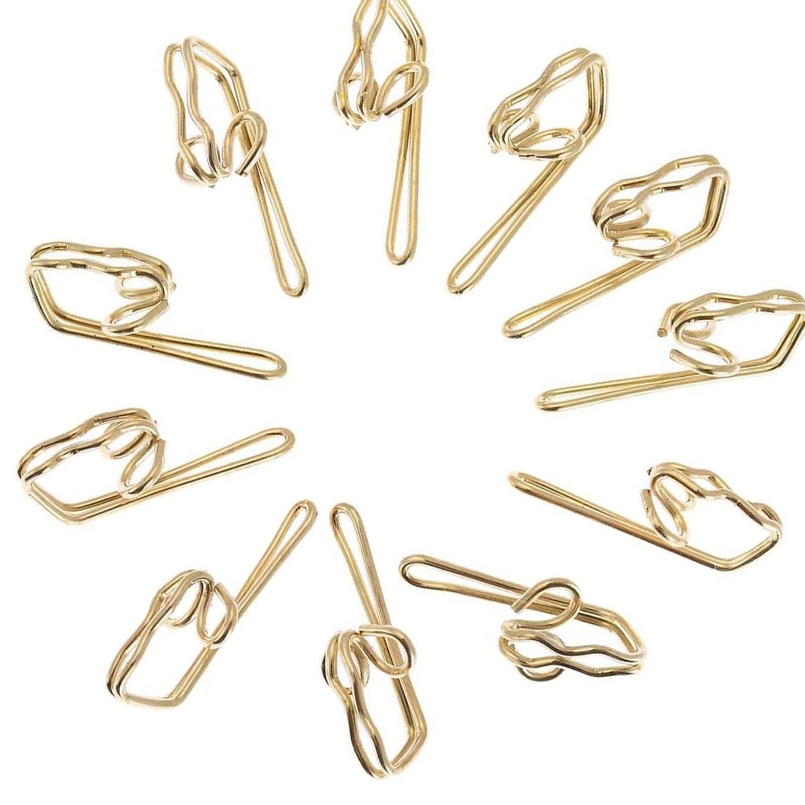 carotoe 100Pc Silver Metal Rotating Curtain Hooks Heavy Duty Hangers for Various Drapery Styles Strong Curtain Fasteners Silver Fasteners