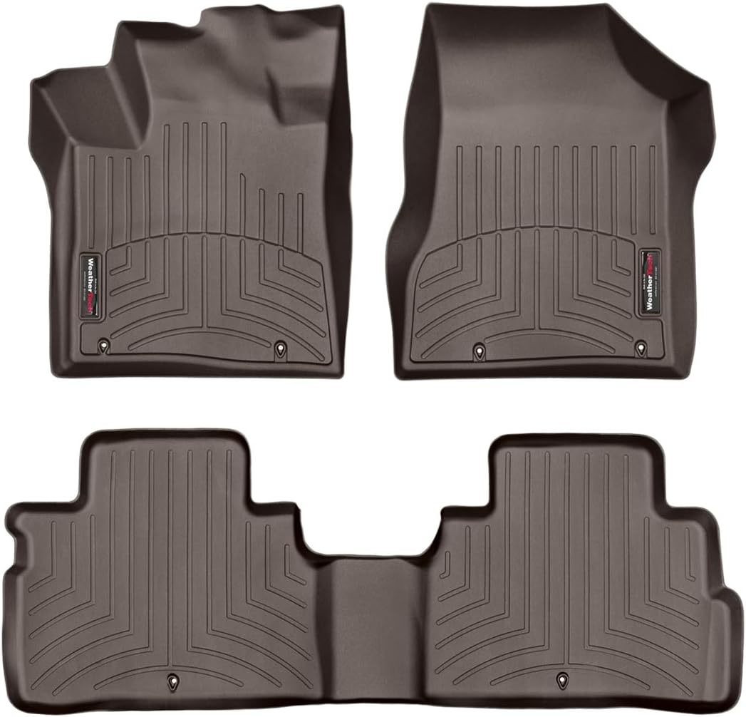WeatherTech Custom Fit FloorLiners for Nissan Murano, Murano, 1st & 2nd Row (47756-1-2), Cocoa