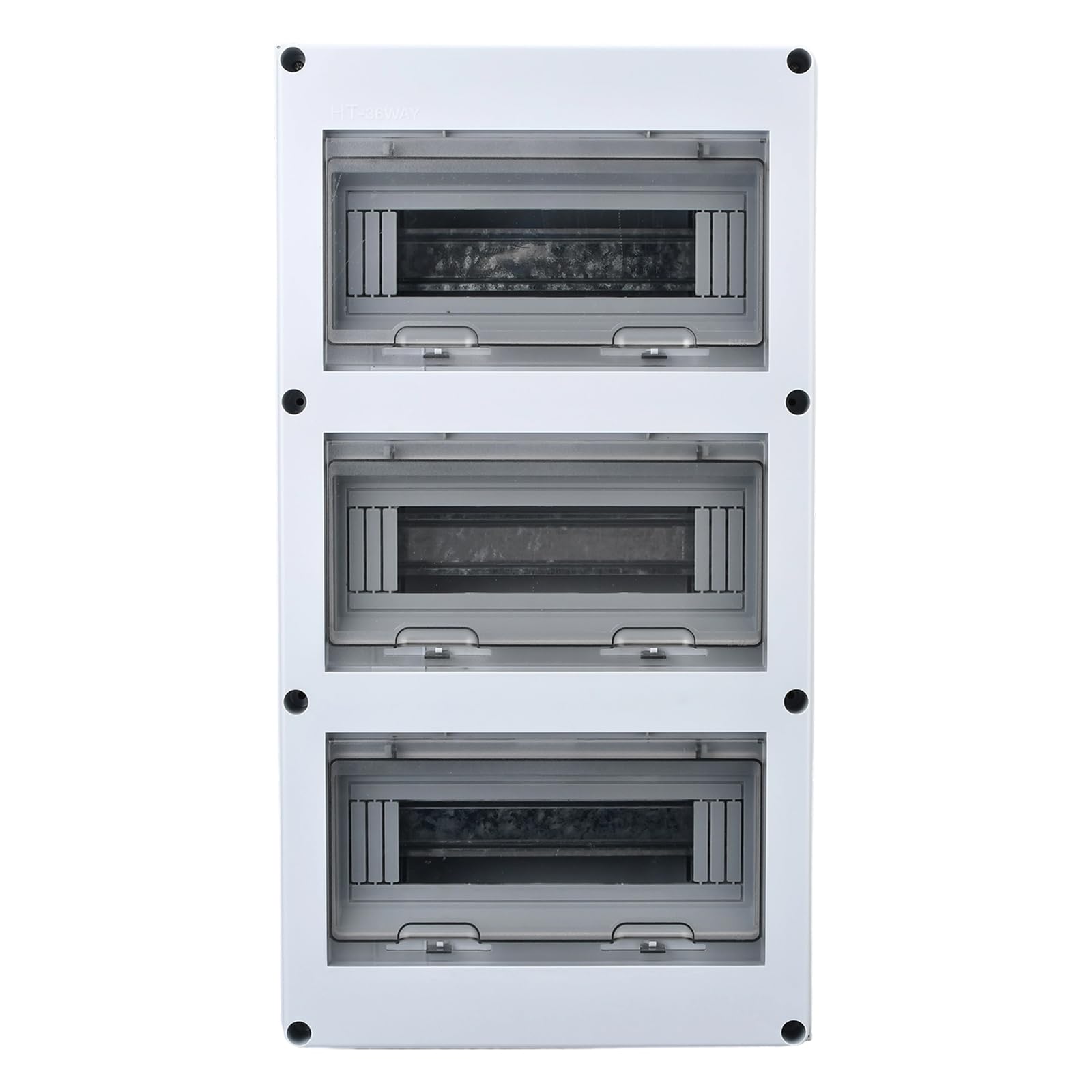 Caja de disyuntor de 36 vías, IP65 impermeable, para interiores y exteriores | Caja de protección de distribución de plástico de aleación de PC/ABS de alta calidad, cubierta transparente para exteriores