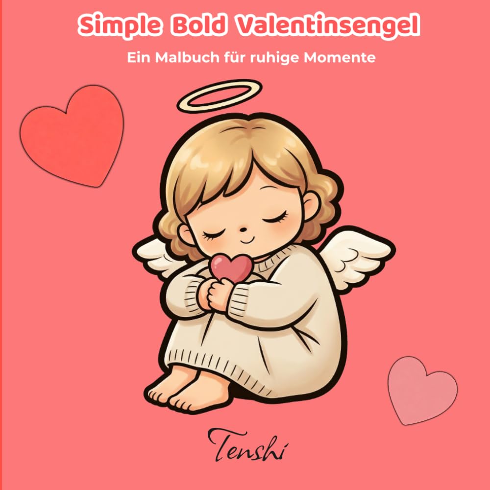 Simple Bold Valentinsengel Ein Malbuch für ruhige Momente: Einfache Designs zur Entspannung mit minimalistischen Merkmalen