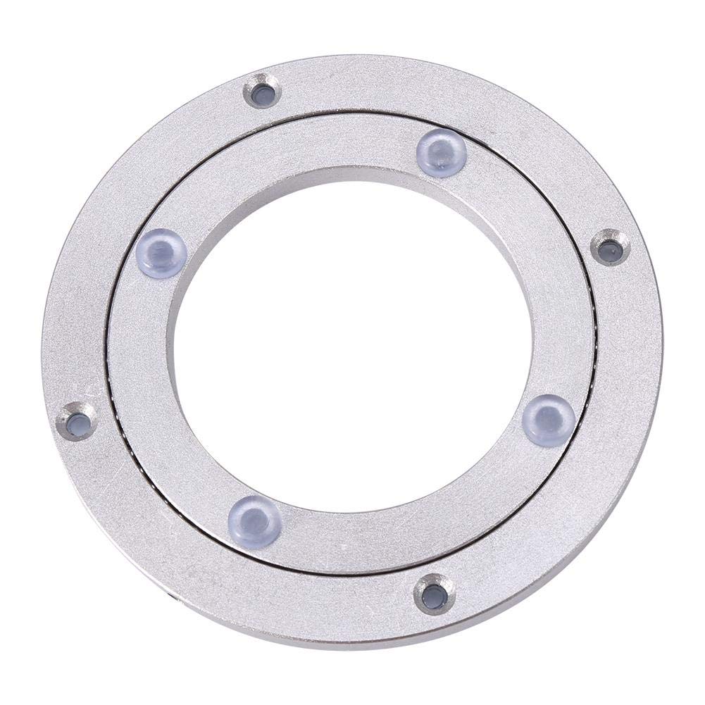 Aluminium Alloy Turntable Bearing, Heavy Duty Rotating Bearing Plate Swivel Turntable Lazy Susan Rotating Bearing Turntable Round Dining Table for Home Restaurant Food Cake Display Cake(Outer 7.9inch)