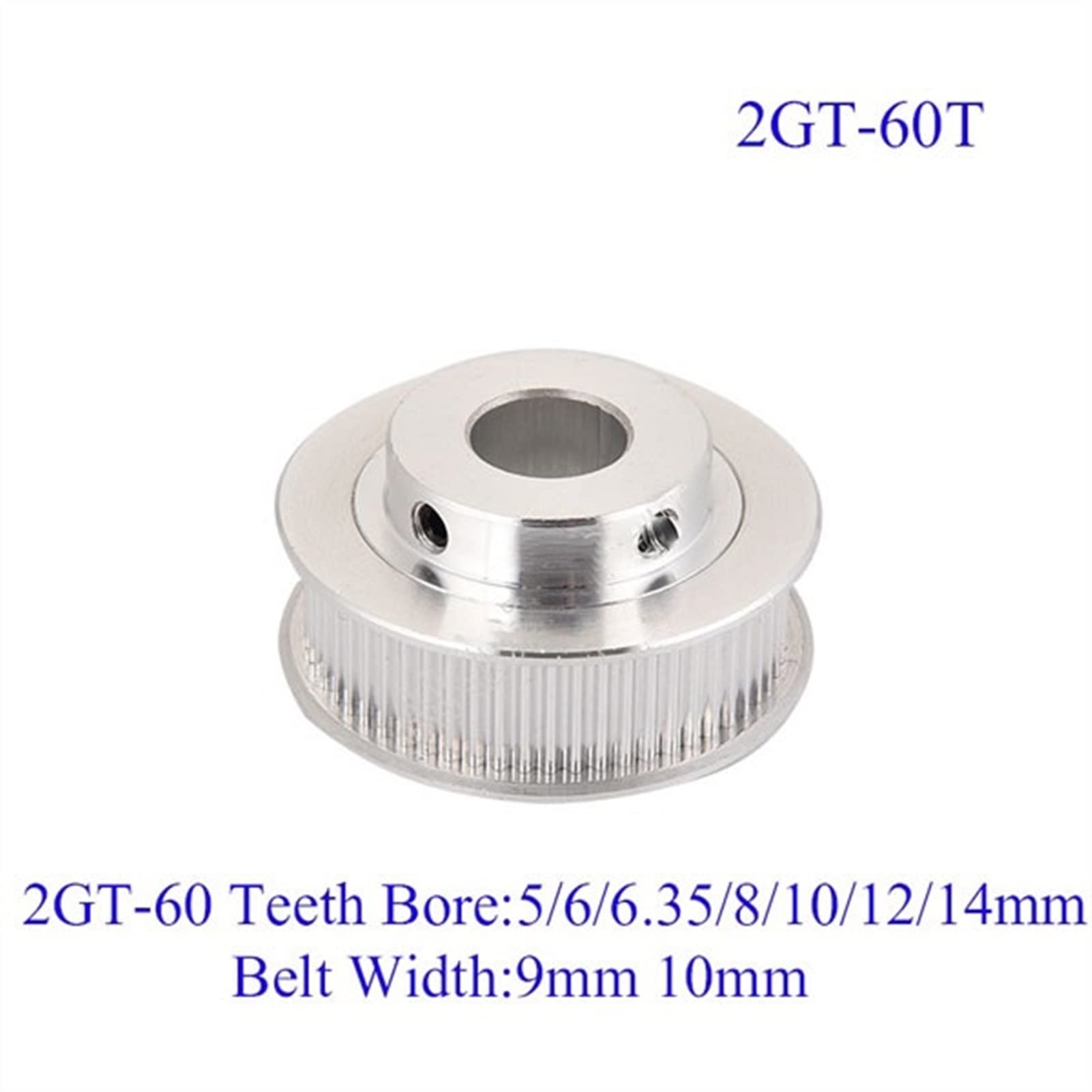 ZHaonan-Timing katrol 120 tanden 2GT distributiekatrol, boring 6/6.35/8/10/12/14/15/16/19/20/22/25mm, voor GT2 synchrone riembreedte 6/10 mm 120 tanden 120T (kleur: riembreedte 9 mm, maat: boring 17 mm