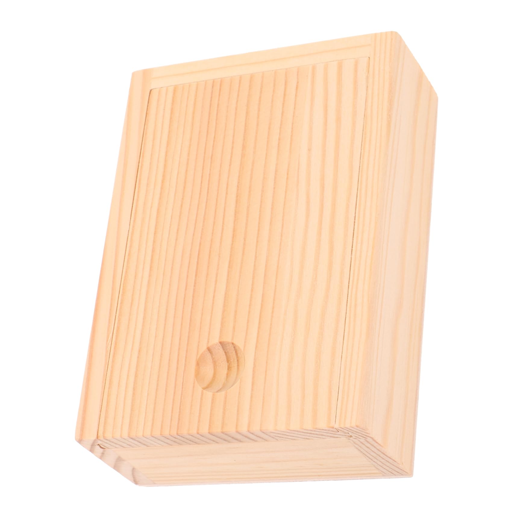 Toyvian cajas de naipes de madera organizador de naipes cajas de poker con tapa titular vacío póker caja madera caja de rectangulares contenedor de dulces