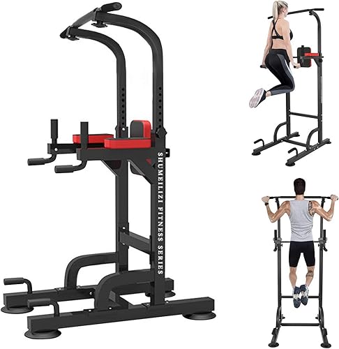Miniatura 1 de wnnyy Power Tower Dip Station barra de entrenamiento de la barbilla, ajustable multifunción tirones de empuje equipo de fitness para el gimnasio en