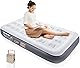 Feelcoo エアーベッド シングル 電動ポンプ内蔵 191×99×25cm エアベッド キャンプ 来客用 電動エアーベッド ワンボタンで自動空気を入れる/抜く 車中泊 防災用 お昼寝用 エアーマットレス 簡易 収納袋付き コンパクト