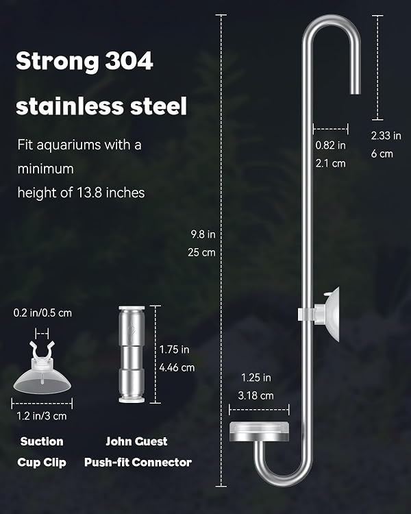 Pawfly Aquarium CO2 Diffuser, Aquarium Stainless Steel CO2 Diffuser with Built-in Check Valve and Suction Cups for Aquarium Plants, Fish Tank Atomizer with Improved Ceramic Disc by Pawfly - Used condition - Image 2