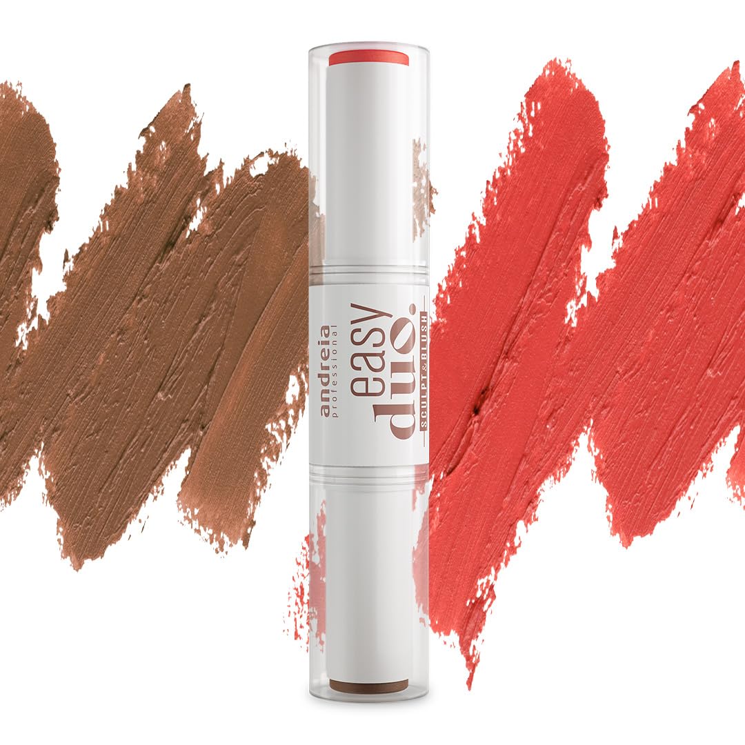 Andreia Professional MAKEUP, Easy Duo Sculpt & Blush Stick, Blush & Contouring 2 in 1, Creamy, blendable Texture
