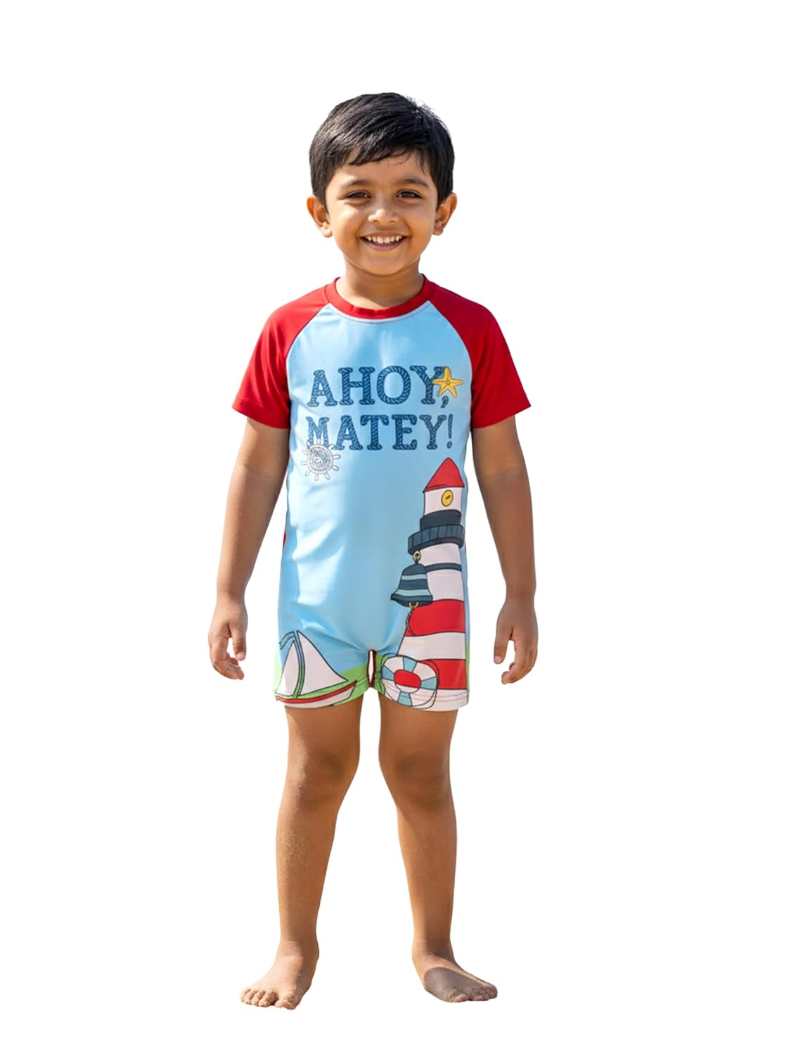 KiddoPanti Boys & Girls Half Sleeve Mid Thigh Length Swim Suit - Review, Price and Buying Guide