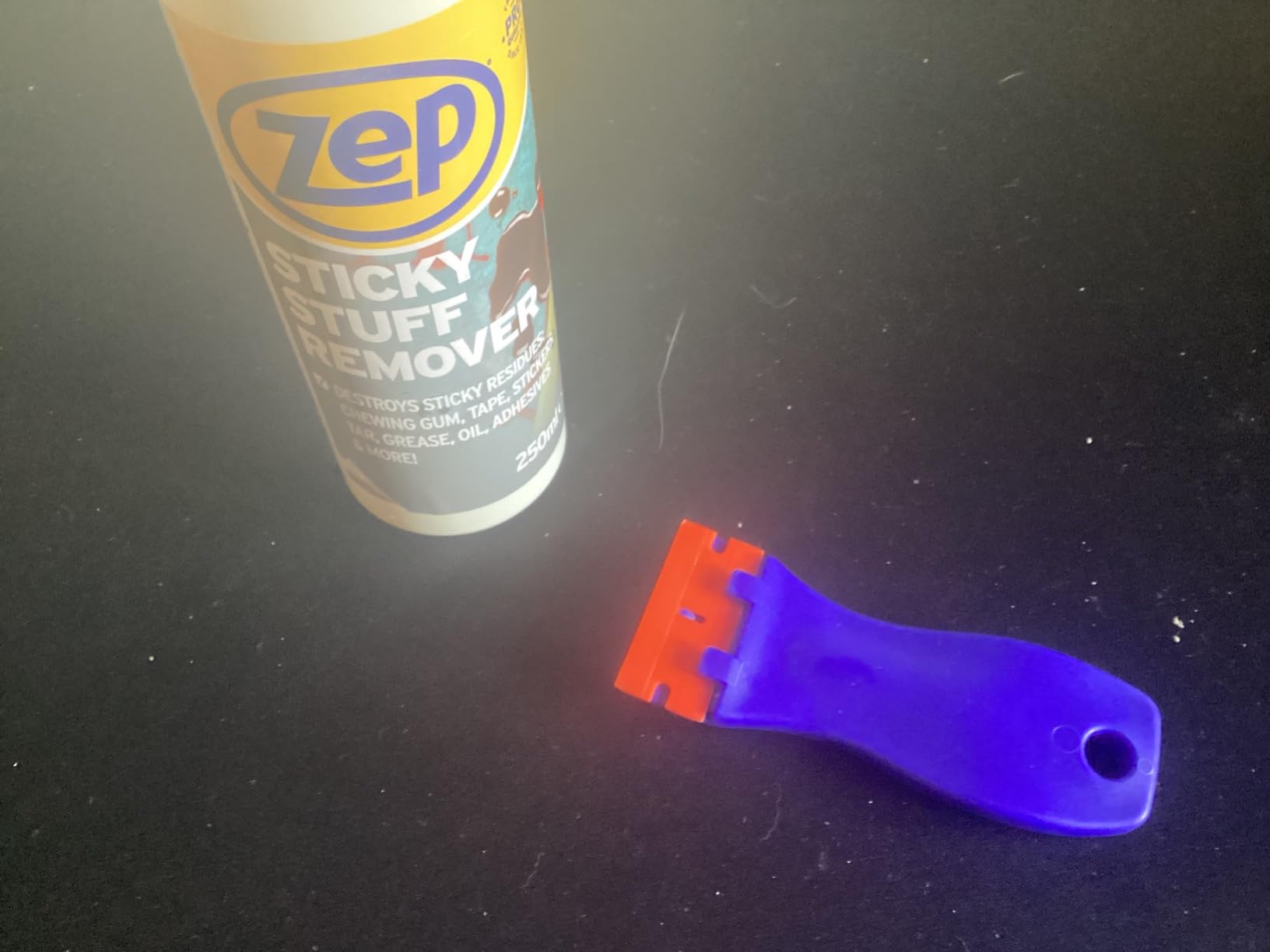 Zep Sticky Stuff Remover 250ml and Scraper Tool Bundle with 10 Plastic