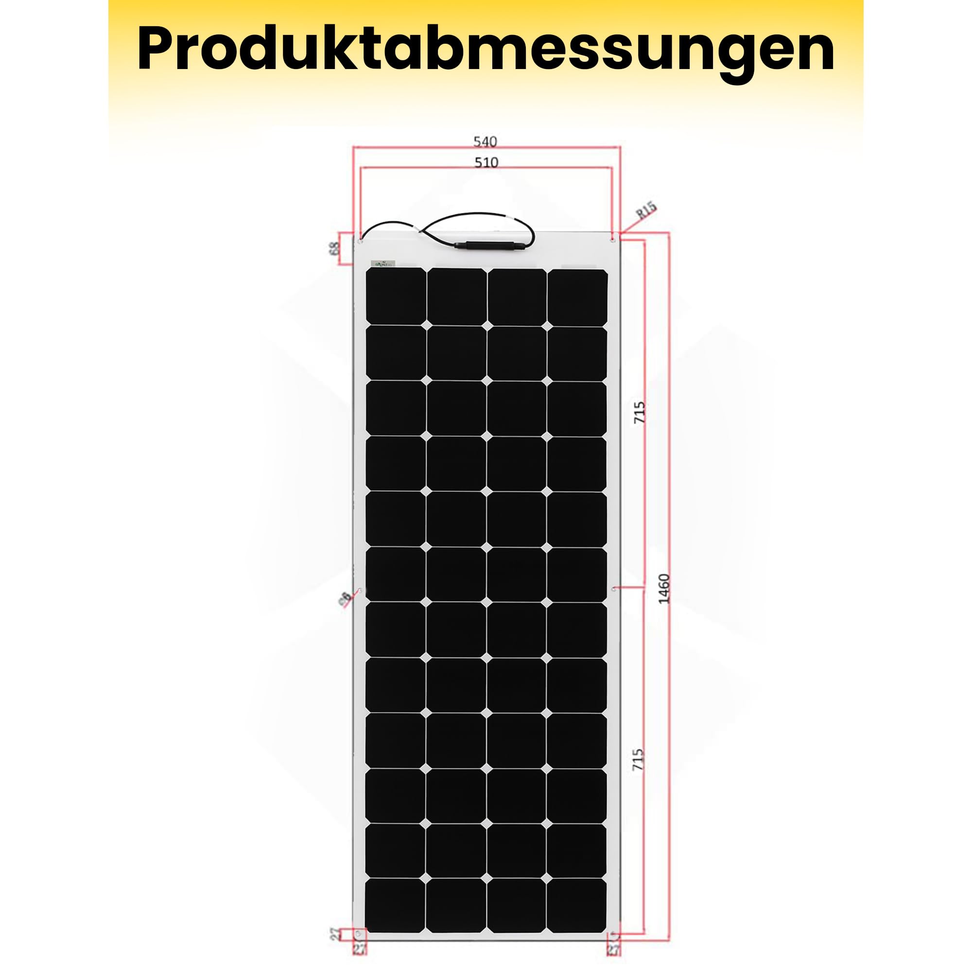 Offgridtec ETFE 160W 12V Semiflexibles Solarmodul BackContact Hochleistungszellen