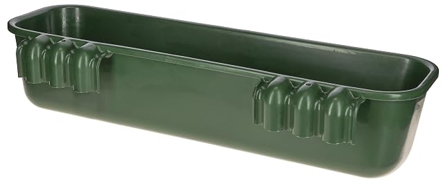 Foto 2 de 6 de Kerbl comedero Largo, henera, forrajera, Verde, 100 x 32 x 24 cm, 42 l, plástico Reforzado con Fibra de Vidrio