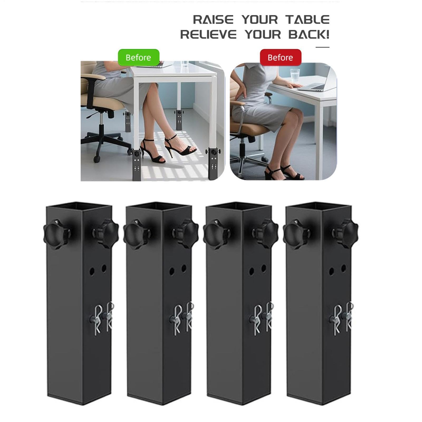 Rehausseurs de hauteur pour table Support Métallique Robuste Réglable 2