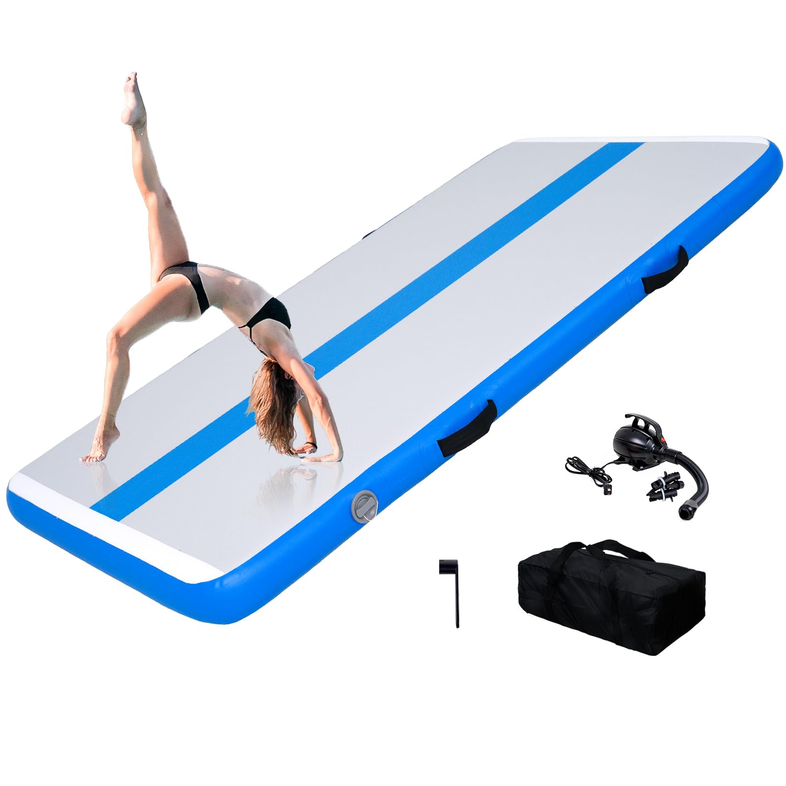Tuxedo Sailor Inflatable Gymnastics Tumbling Mat with Motorized Pump/Gymnastics Mat Bag/Training/Recreation