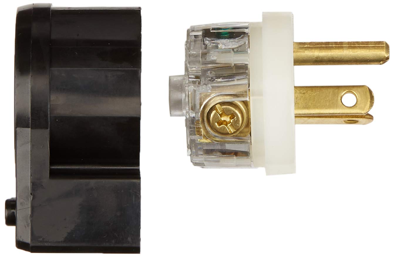 Leviton 5466-CA 20 Amp, 250 Volt, Straight Blade, Angle Plug