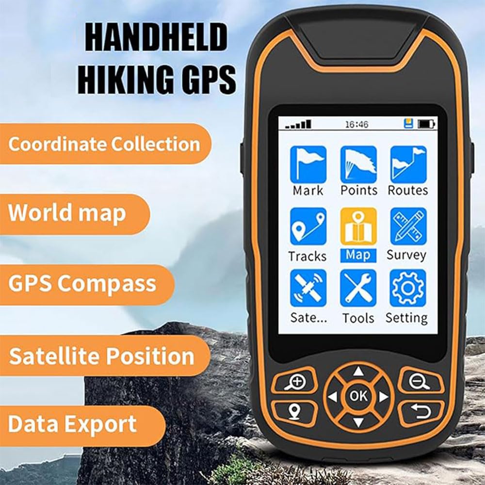 Macchina portatile per rilevamento del terreno, misuratore di terra ad alta precisione da 3,2 pollici, con esportazione dati, posizionamento satellitare, antiurto e a prova di caduta, per escursioni
